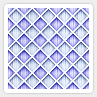 3d Geometric Pattern, Rhombic Harlequin Motif Sticker